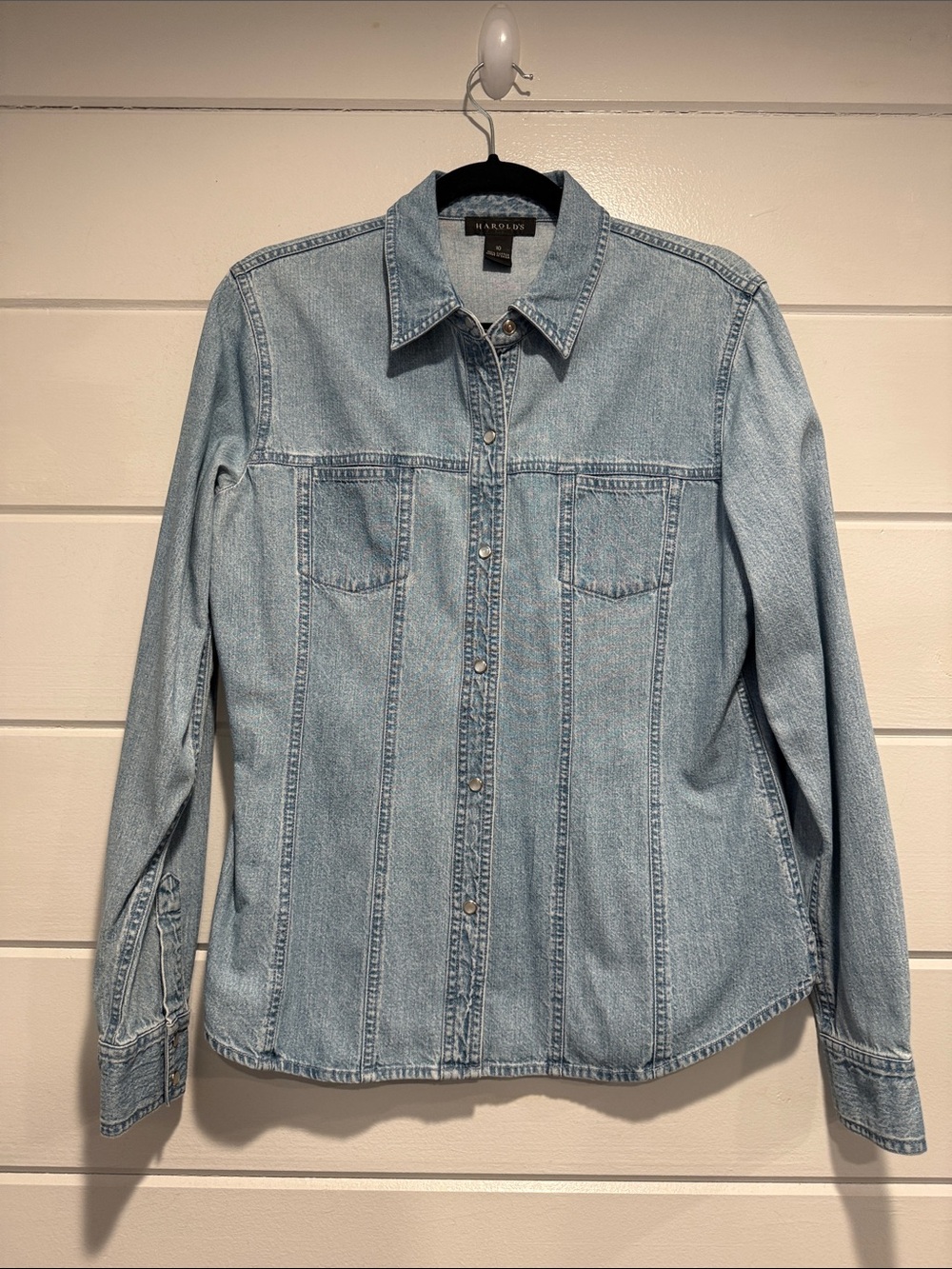 Harold's Light Blue Denim Shirt.  Size -10